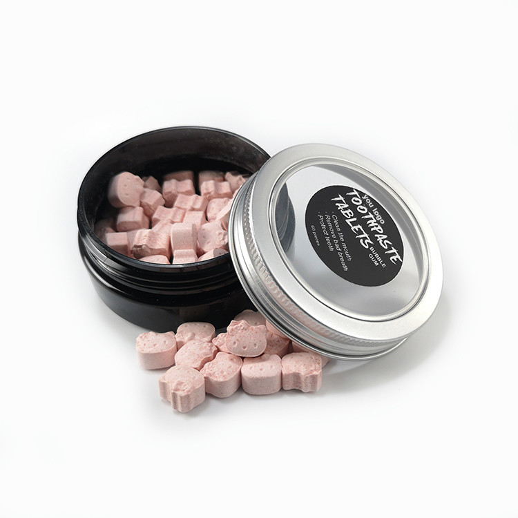 Florür Ağız Temizleme Diş Macunu ile OEM Taşınabilir 50g Diş Beyazlatma Tabletleri