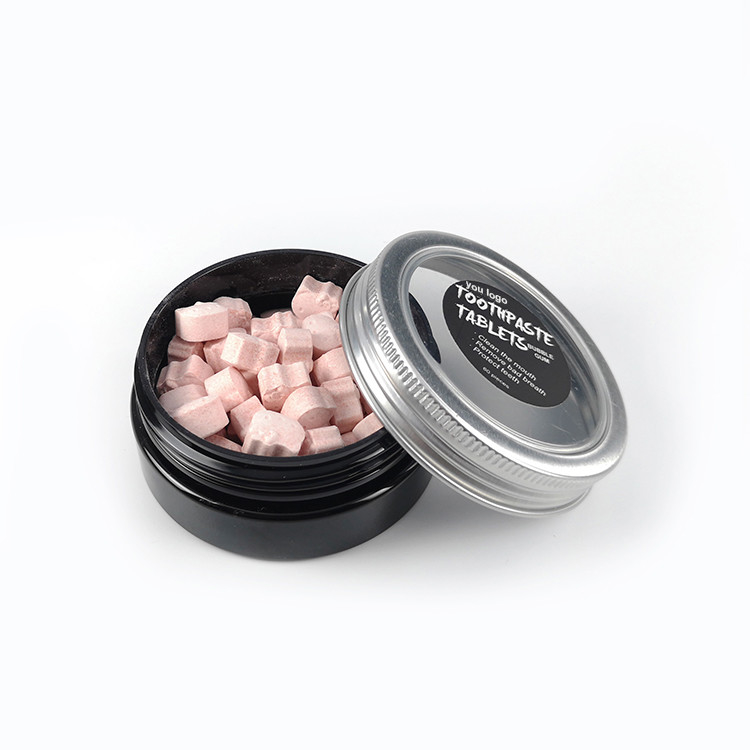 Florür Ağız Temizleme Diş Macunu ile OEM Taşınabilir 50g Diş Beyazlatma Tabletleri