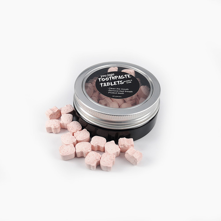 Florür Ağız Temizleme Diş Macunu ile OEM Taşınabilir 50g Diş Beyazlatma Tabletleri