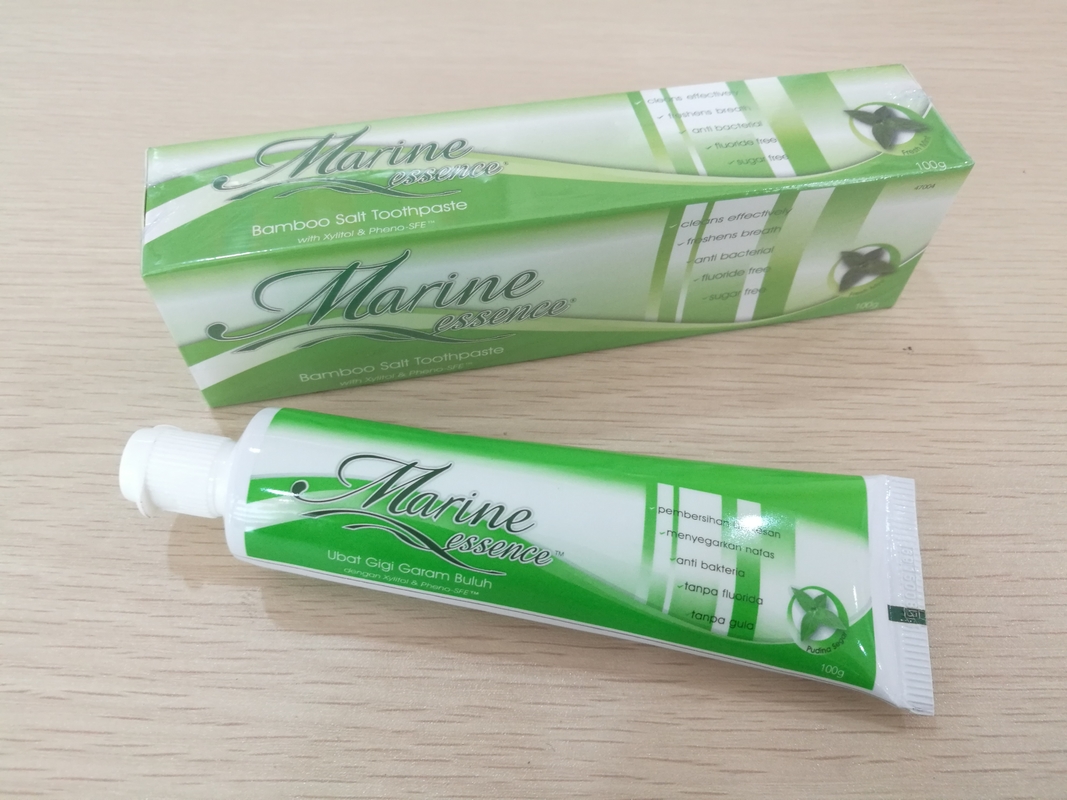 OEM Ağız Hijyeni Bambu Tuzlu Diş Macunu Sodyum Florür 3 Yıl Raf Ömrü