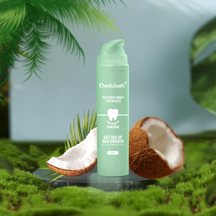 Kızdırıcı Olmayan Organik Dişler Beyazlama Doğal pompa şişe Diş macunları Limon Mangos Çilek Aroması