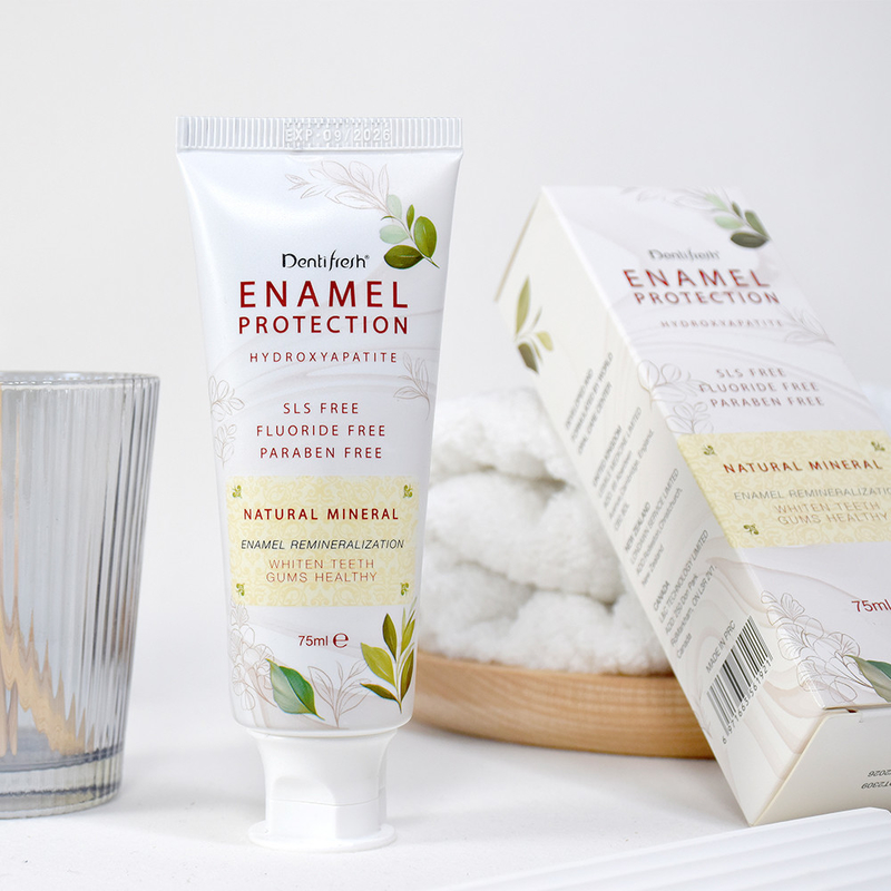 Organik Ağız Bakımı Diş Mahliyeti 110g Çay Aroması Hidroksyapatit Diş Beyazlatıcı Doğal Bitki Ekstraktları