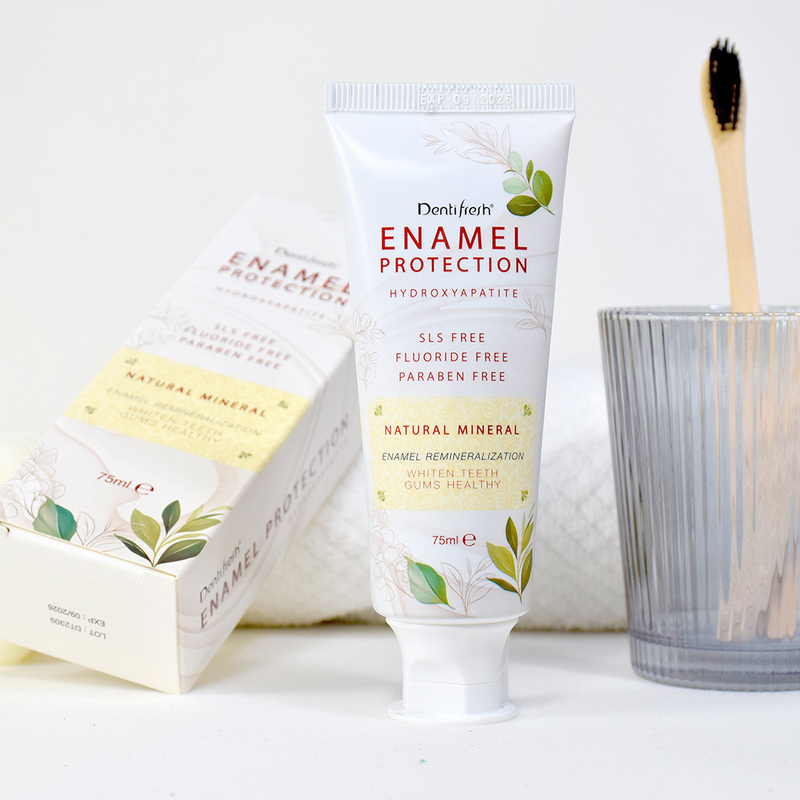 Organik Ağız Bakımı Diş Mahliyeti 110g Çay Aroması Hidroksyapatit Diş Beyazlatıcı Doğal Bitki Ekstraktları