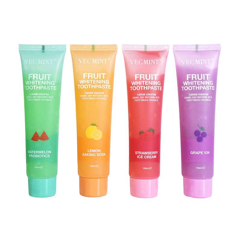 VEC MINT 100ml Meyve Aroması Diş Beyazlatıcı Temel Temizlik Ağız Bakımı Ferahlatıcı Diş Macunları