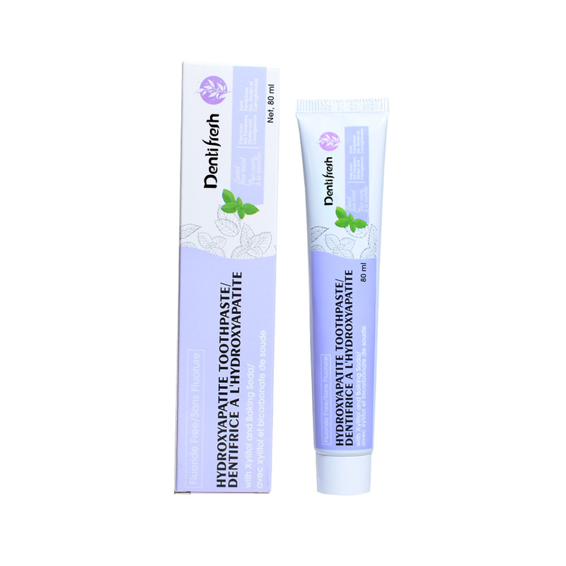 Diş temizleyici Fluorür - ücretsiz diş macunu, 80 ml - Ağız sağlığı için Xylitol ve Soda ile Hydroxyapatite Formülü