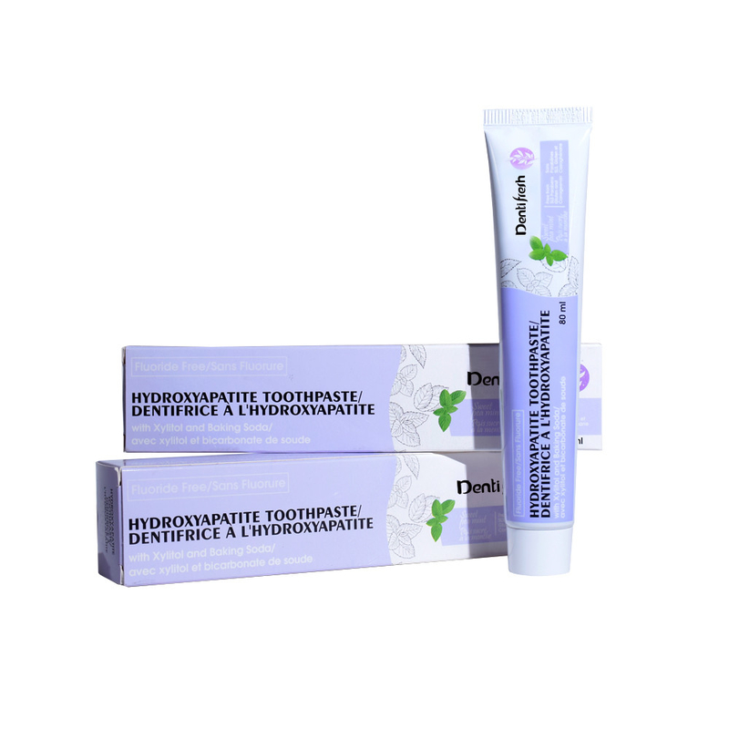 Diş temizleyici Fluorür - ücretsiz diş macunu, 80 ml - Ağız sağlığı için Xylitol ve Soda ile Hydroxyapatite Formülü