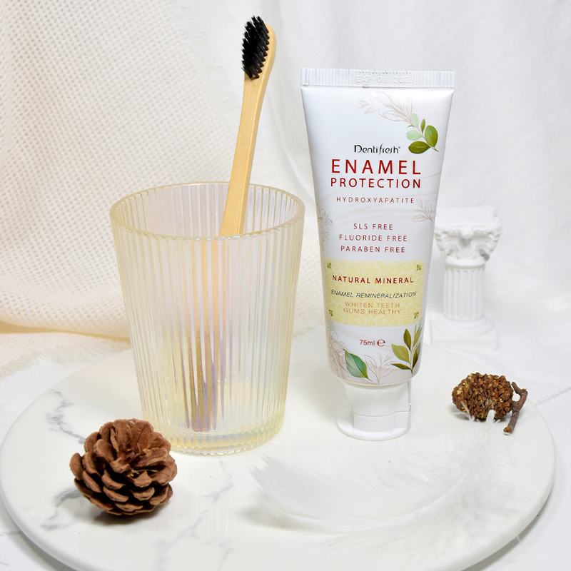 Temiz 75ml diş macunu - Hidroksiyapatit SLS - Enamel Remineralizasyonu için doğal mineral ile serbest florürsüz