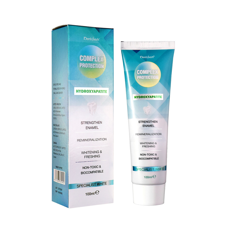DENTIFRESH 100g Hidroksyapatit Diş Mahlibi Mint Aromalı Diş Mahlibi Yetişkinler için Özel Logo Diş Mahlibi
