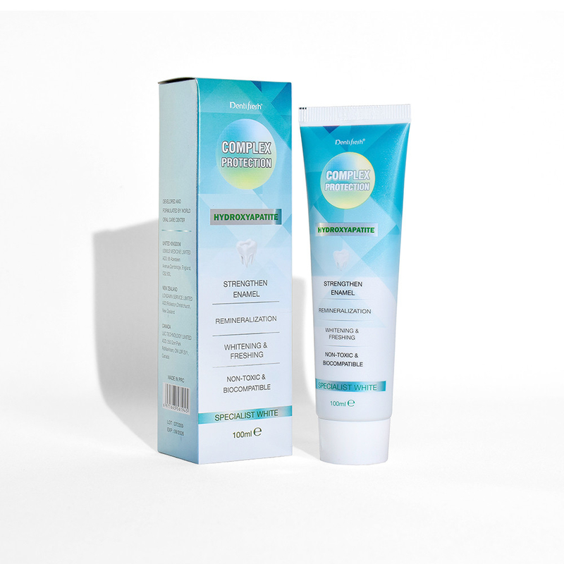 DENTIFRESH 100g Hidroksyapatit Diş Mahlibi Mint Aromalı Diş Mahlibi Yetişkinler için Özel Logo Diş Mahlibi