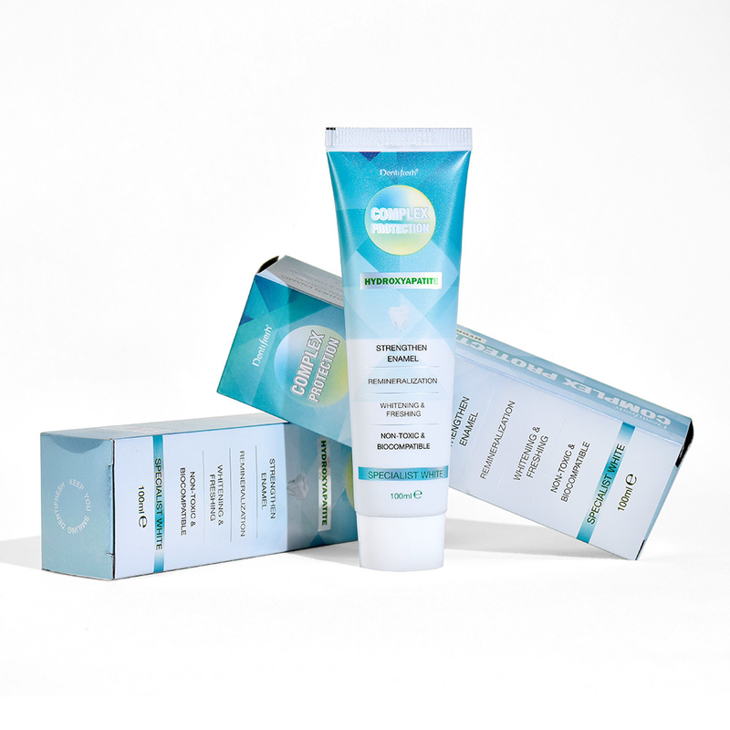 DENTIFRESH 100g Hidroksyapatit Diş Mahlibi Mint Aromalı Diş Mahlibi Yetişkinler için Özel Logo Diş Mahlibi