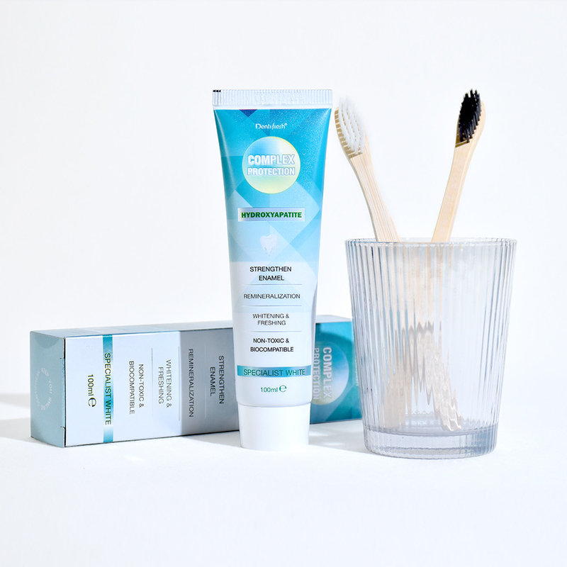 DENTIFRESH 100g Hidroksyapatit Diş Mahlibi Mint Aromalı Diş Mahlibi Yetişkinler için Özel Logo Diş Mahlibi