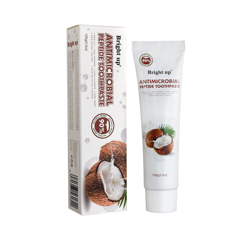 Yüksek Kaliteli Parlak Antimikrobiyal Peptid Diş Mağazası, 100g (3.5oz) Tüp başına hindistancevizi yağı toptan