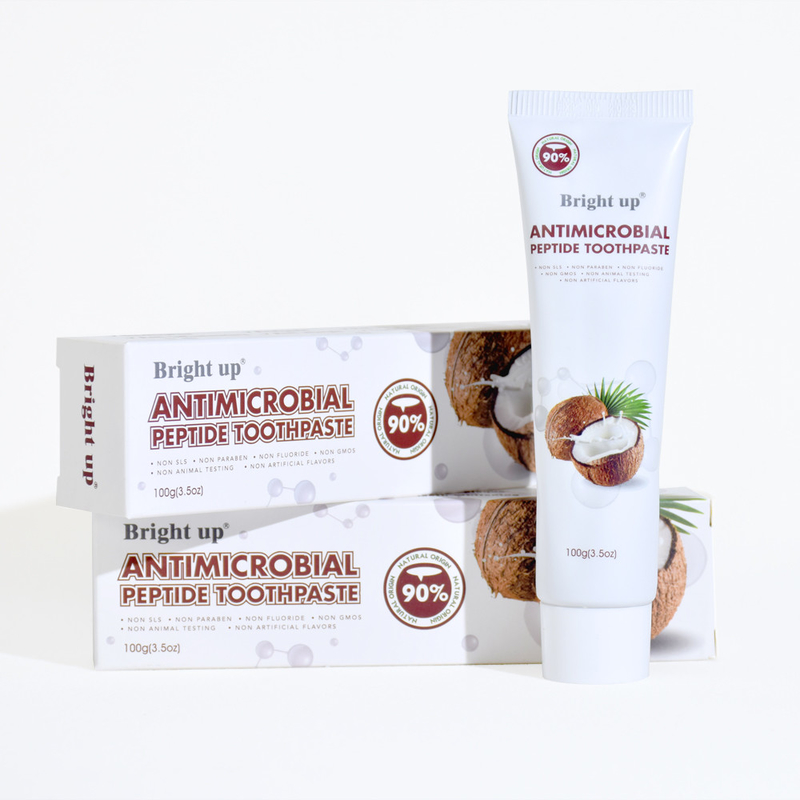 Yüksek Kaliteli Parlak Antimikrobiyal Peptid Diş Mağazası, 100g (3.5oz) Tüp başına hindistancevizi yağı toptan