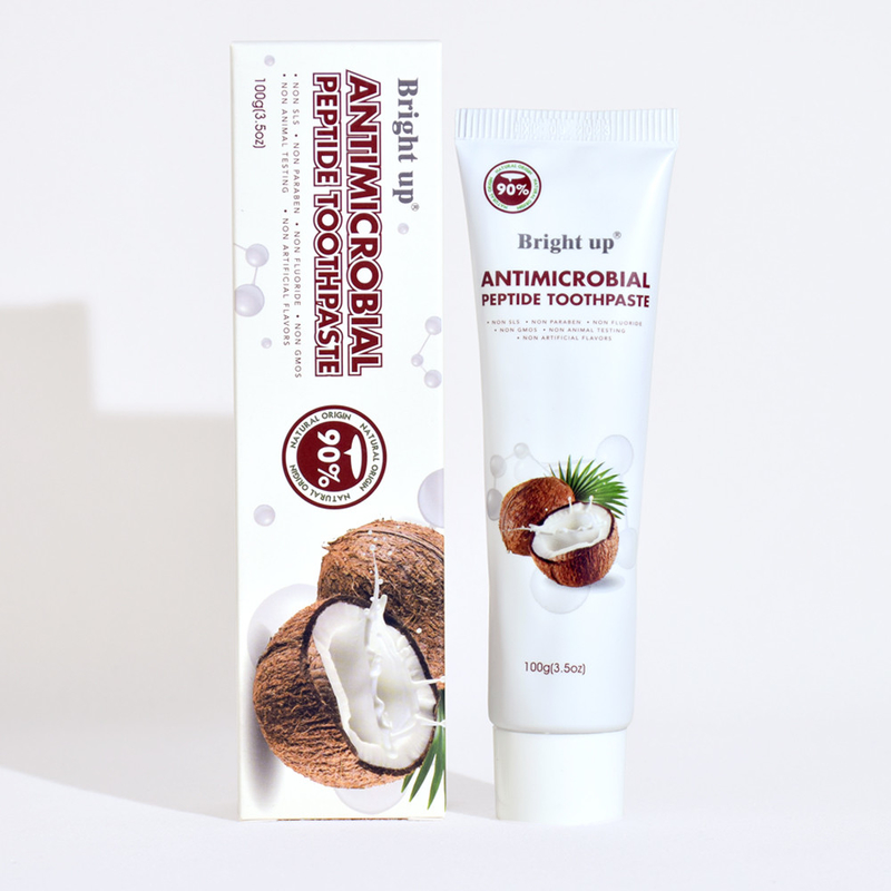 Yüksek Kaliteli Parlak Antimikrobiyal Peptid Diş Mağazası, 100g (3.5oz) Tüp başına hindistancevizi yağı toptan