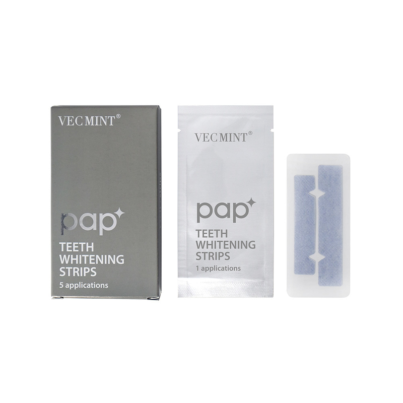 VECMINT pap* Gelişmiş Diş Beyazlama Şeritleri - 5 Uygulamadan Oluşan Bir Paket Uzun süreli Beyaz Gülümseme.
