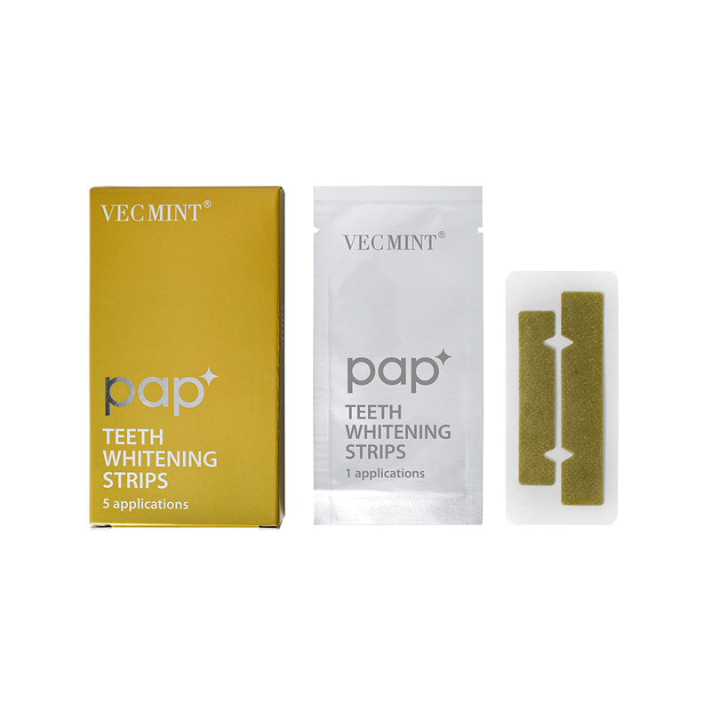 VECMINT pap* Gelişmiş Diş Beyazlama Şeritleri - 5 Uygulamadan Oluşan Bir Paket Uzun süreli Beyaz Gülümseme.