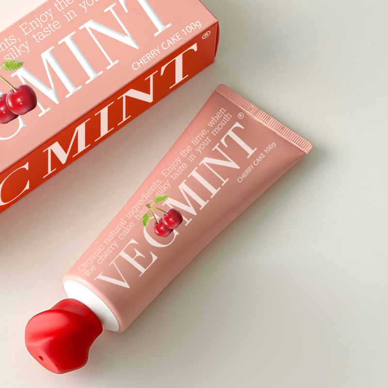 VECMINT Kirazlı Kek Aromalı Diş Mağazası - Organik Doğal Malzemelerle, Sevimli Sütlü Ağız Deneyişi