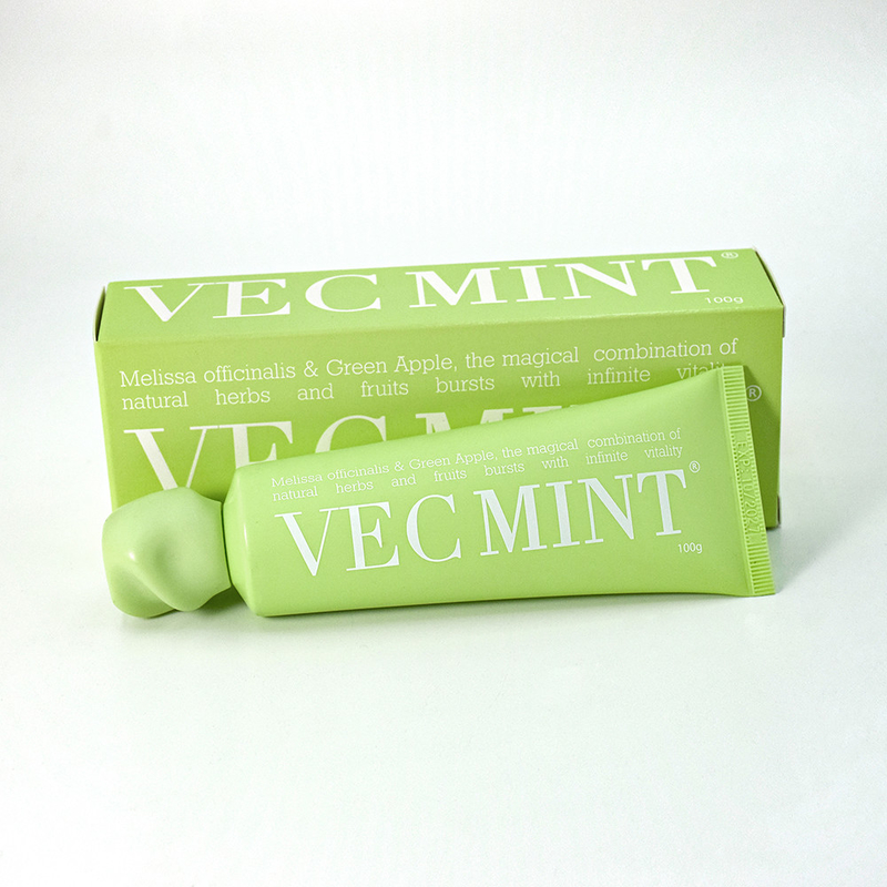 VECMINT 100g diş macunu: Sihirli Doğal Bitkiler ve Meyvelerle (Melissa officinalis ve Yeşil Elma) Ağızdaki Canlılığı Aç
