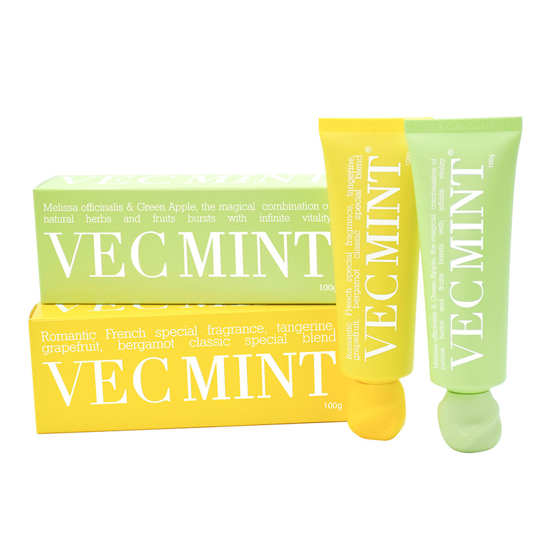 100g sıcak satılan VECMINT diş macunu: Fransızca ilham veren Grapefruit, Bergamot ve Tangerine'den güzel bir aroma