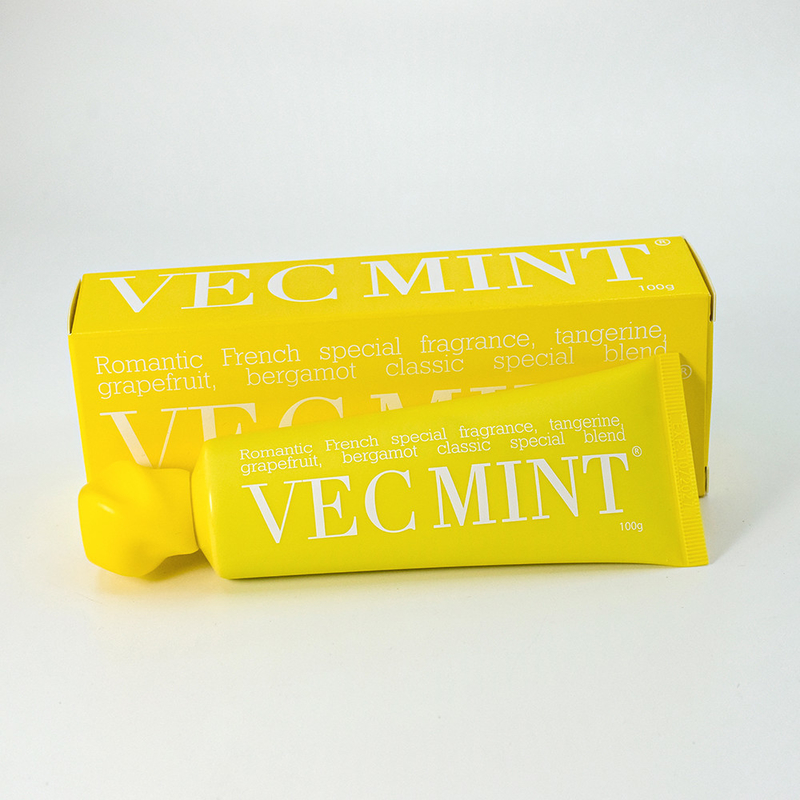100g sıcak satılan VECMINT diş macunu: Fransızca ilham veren Grapefruit, Bergamot ve Tangerine'den güzel bir aroma