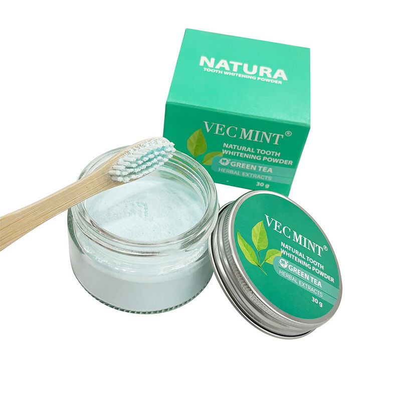 NATURA VECMINT Doğal Diş Beyazlatıcı Tozu - Yeşil Çay Bitkisel Ekstraktlar Ağız Bakımı Beyazlatıcı Tozu (30g)