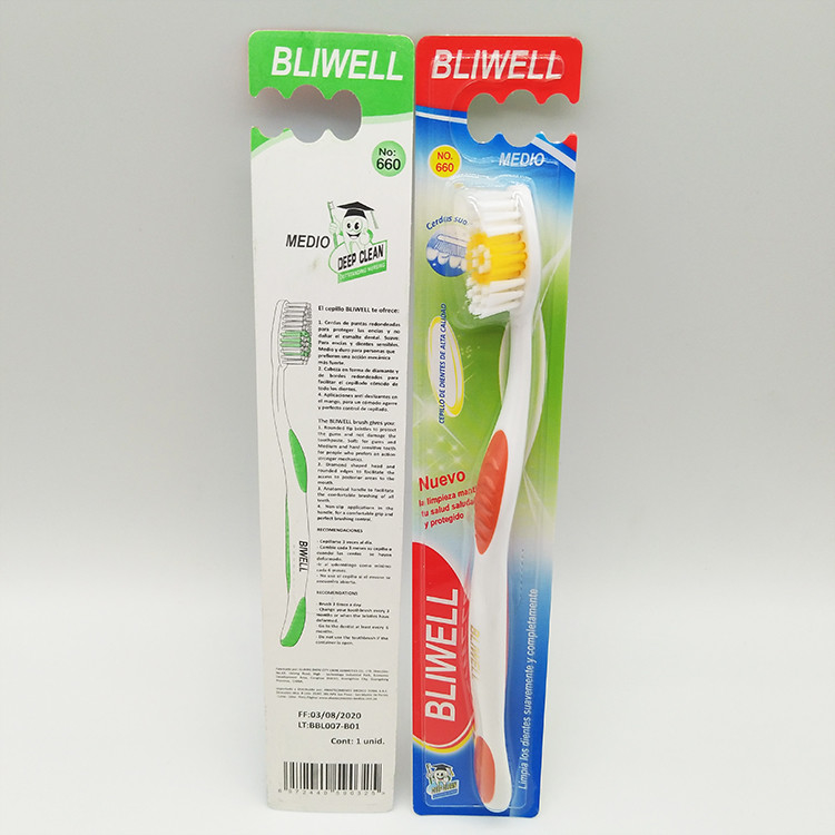 Toptan OEM Çevre Dostu Renkli Saplı Plastik Oral Temiz Yumuşak Yeniden Kullanılabilir Diş Fırçası